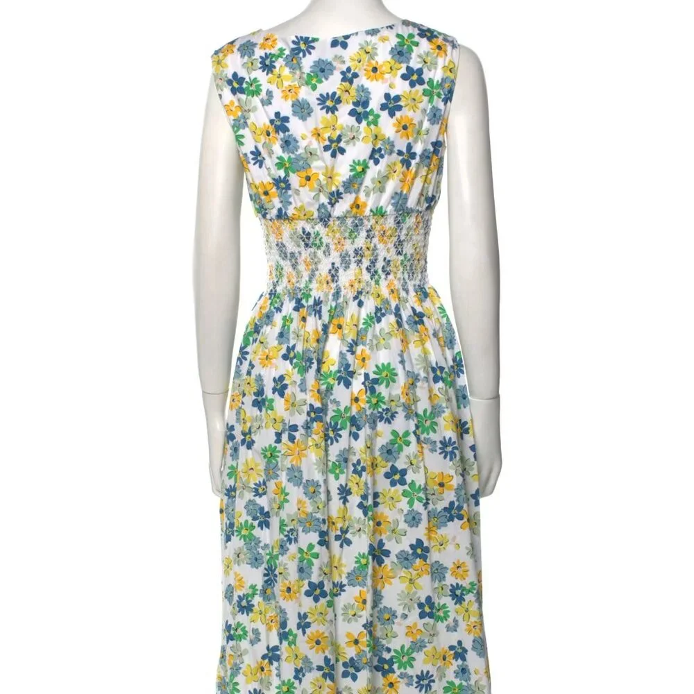 Kate Spade floral medley smocked waist dress